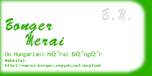 bonger merai business card